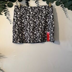 Tranquility by Colorado Clothing Black and White Floral Mini Skirt